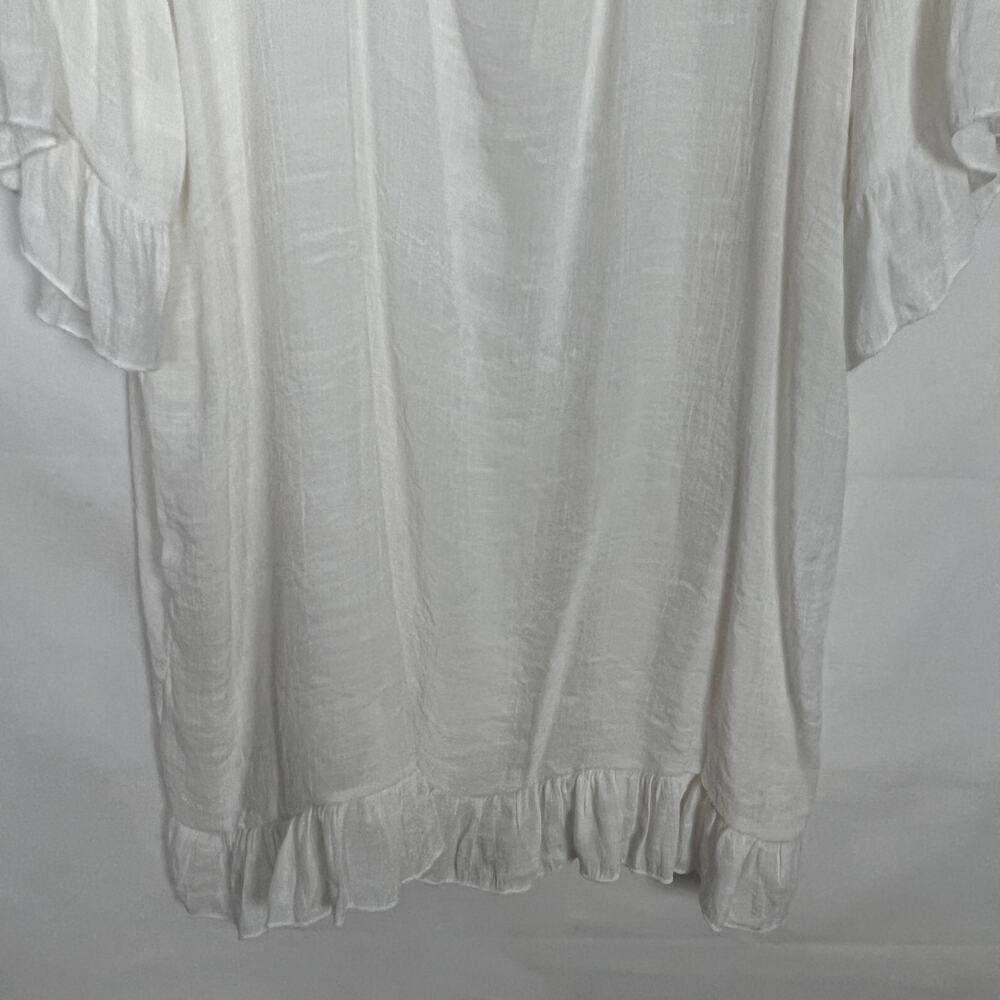 Ekouger Pullover Gauzy White Tunic Dress/Bikini Cover Up Size Medium - Picture 8 of 11